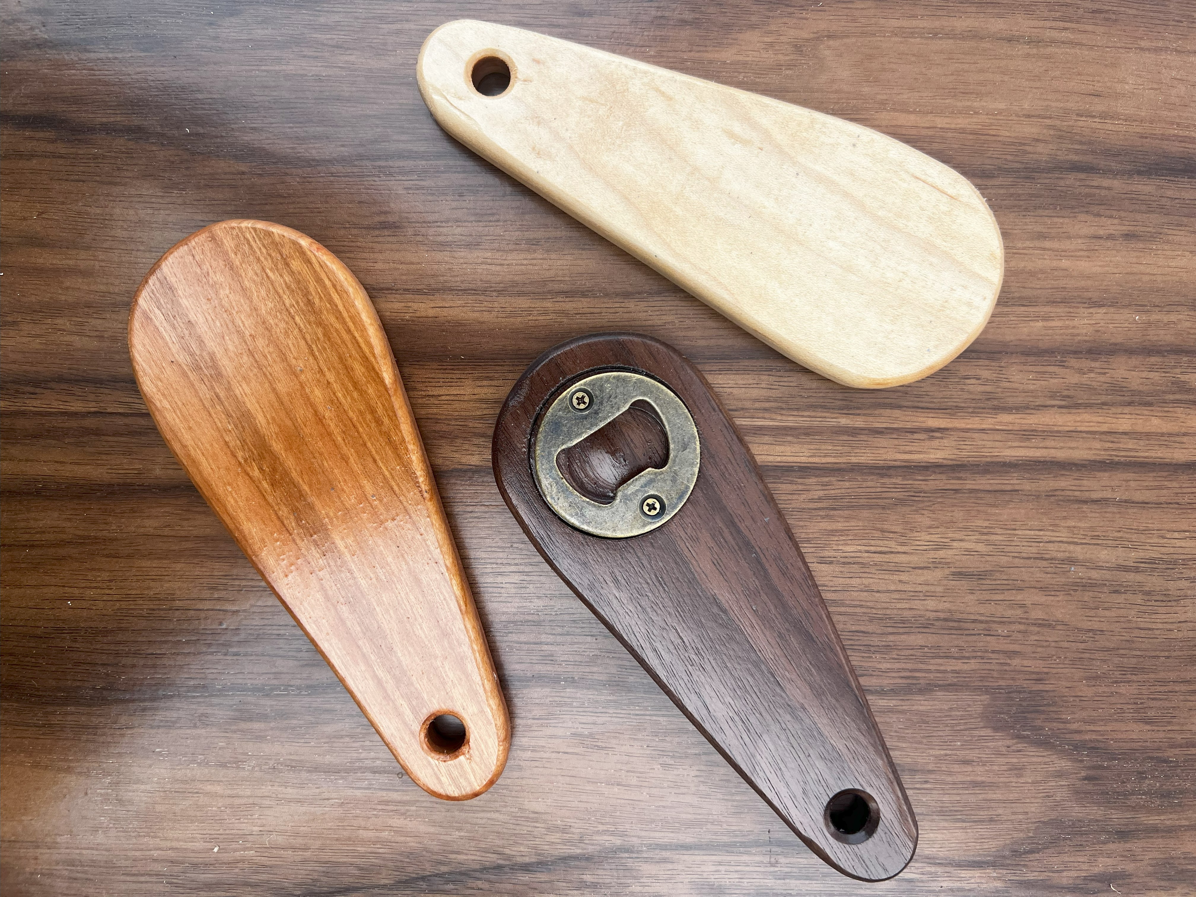 wooden bottle openers